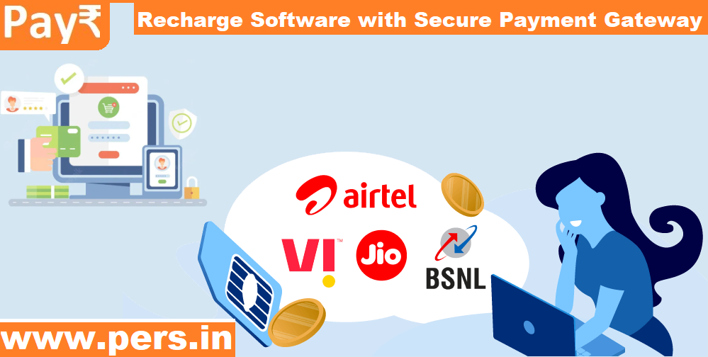 Recharge software with secure Payment Gateway